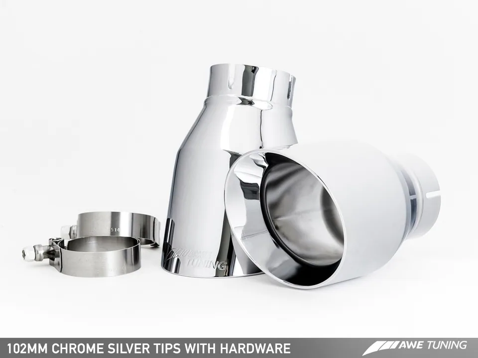 AWE Tuning 16-18 Audi C7.5 A6 3.0T Touring Edition Exhaust - Quad Outlet Chrome Silver Tips 3015-42072 5 of 6