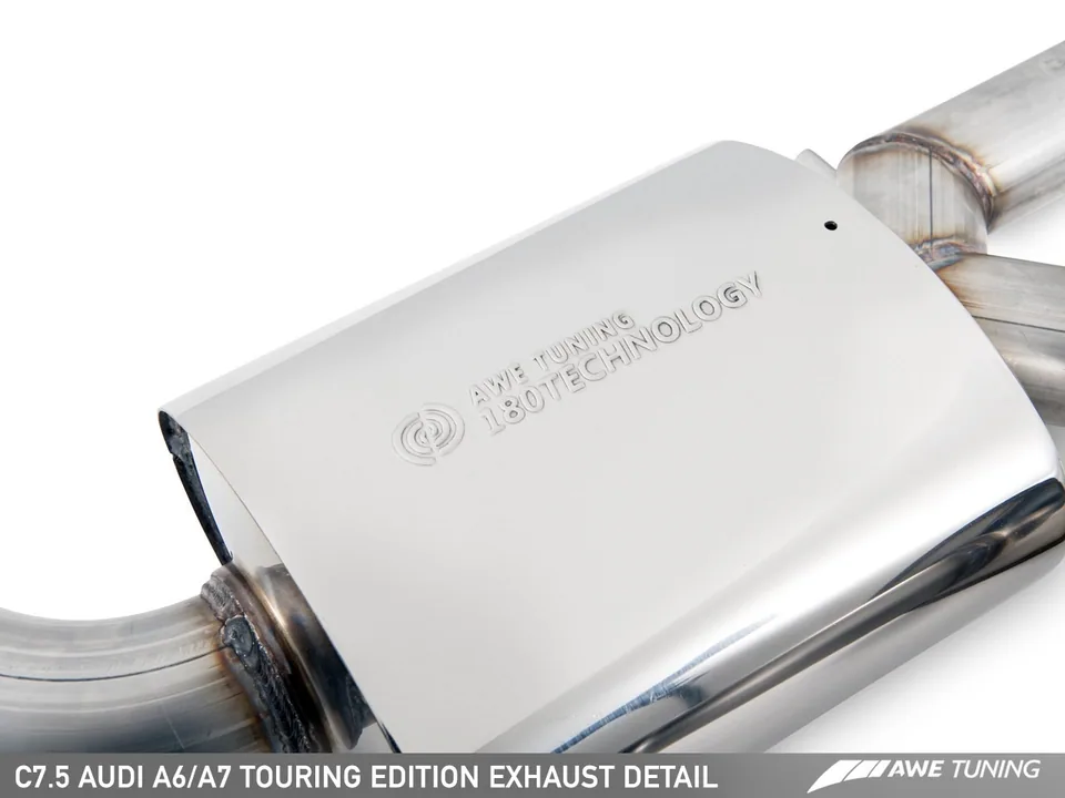 AWE Tuning 16-18 Audi C7.5 A7 3.0T Touring Edition Exhaust - Quad Outlet Chrome Silver Tips 3015-42070 3 of 6