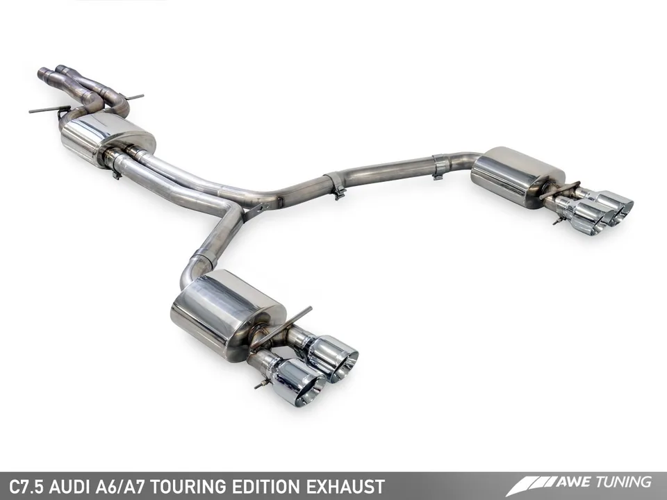 AWE Tuning 16-18 Audi C7.5 A7 3.0T Touring Edition Exhaust - Quad Outlet Diamond Black Tips 3015-43074 1 of 6