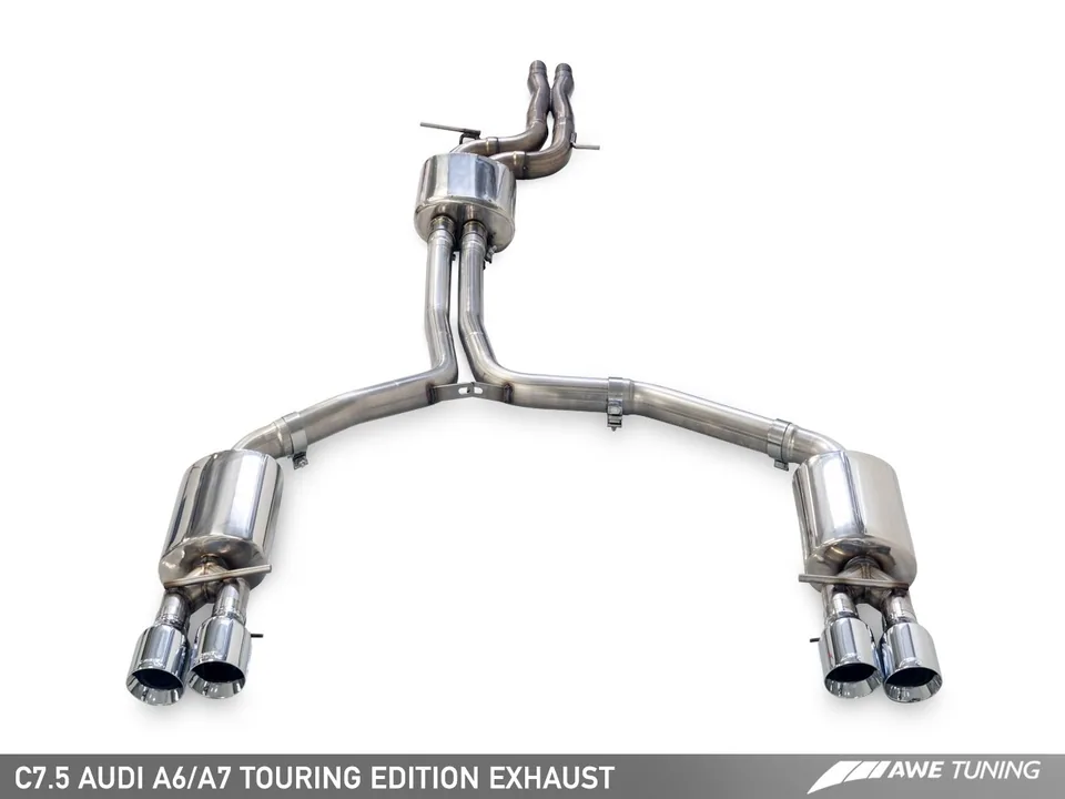AWE Tuning 16-18 Audi C7.5 A7 3.0T Touring Edition Exhaust - Quad Outlet Diamond Black Tips 3015-43074 2 of 6