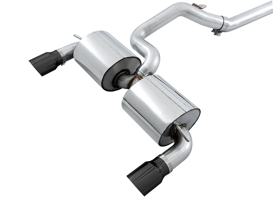 AWE Tuning 16-18 Ford Focus RS Touring Edition Cat-back Exhaust - Non-Resonated - Diamond Black Tips 3015-33088 2 of 4