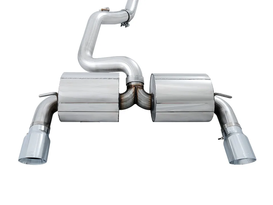 AWE Tuning 16-18 Ford Focus RS Touring Edition Cat-back Exhaust- Resonated - Chrome Silver Tips 3020-32036 2 of 4