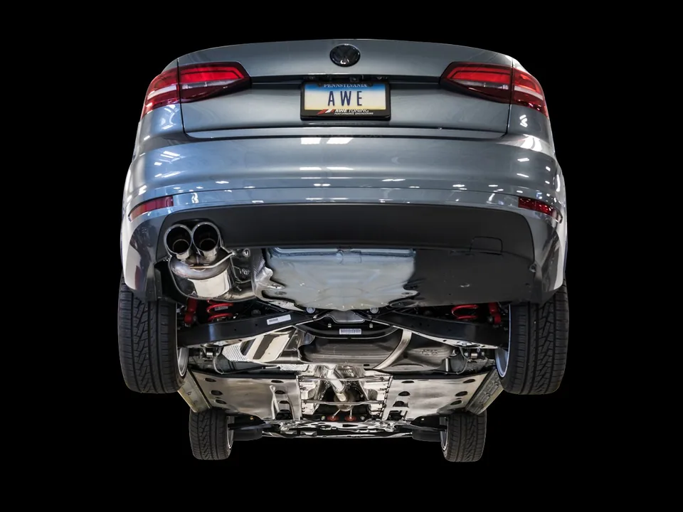 AWE Tuning 16-18 Volkswagen Jetta Mk6 1.4T Touring Edition Exhaust - Diamond Black Tips 3015-23056 2 of 4