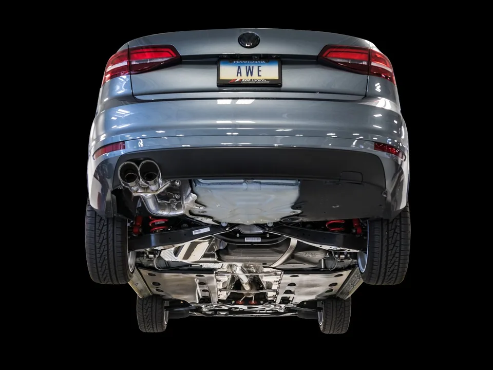 AWE Tuning 16-18 Volkswagen Jetta Mk6 1.4T Track Edition Exhaust - Chrome Silver Tips 3020-22032 2 of 4