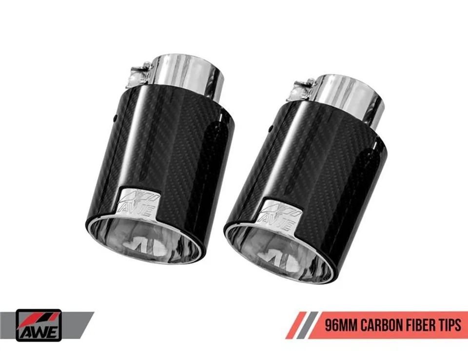 AWE Tuning 16-20 BMW F3X 340i / 440i Touring Edition Axle-Back Exhaust - Carbon Fiber Tips 3010-35004 5 of 6