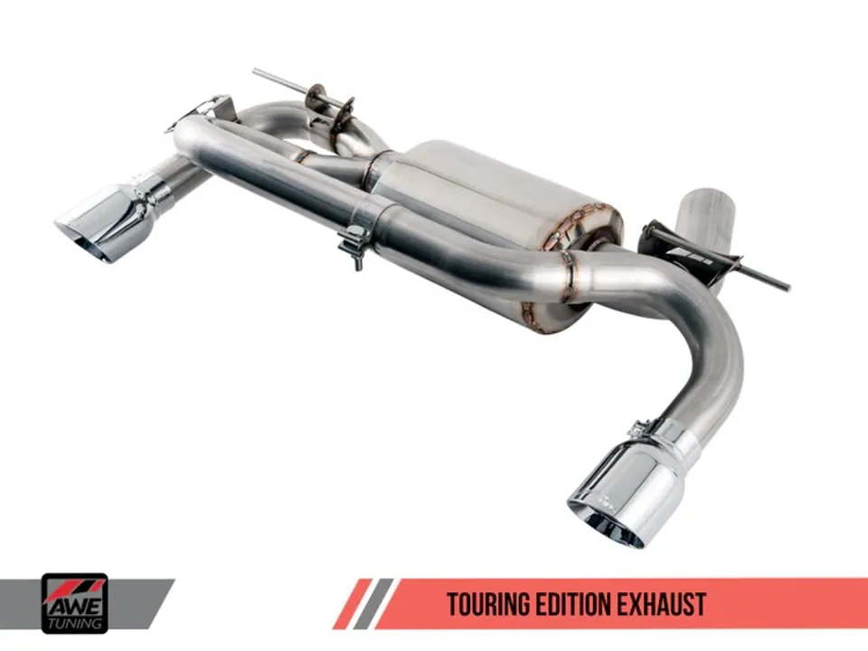 AWE Tuning 16-20 BMW F3X 340i Touring Edition Axle-Back Exhaust - Diamond Black Tips (90mm) 3010-33040 1 of 6