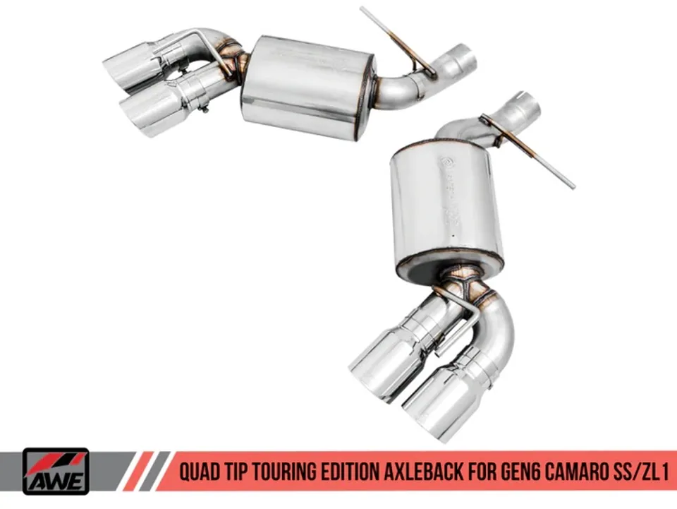 AWE Tuning 16-22 Chevrolet Camaro SS Axle-back Exhaust - Touring Edition (Quad Chrome Silver Tips) 3015-42093 1 of 3