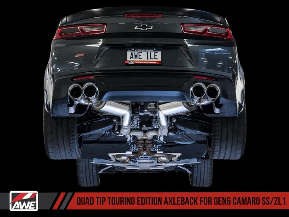 AWE Tuning 16-22 Chevrolet Camaro SS Axle-back Exhaust - Touring Edition (Quad Chrome Silver Tips) 3015-42093 2 of 3
