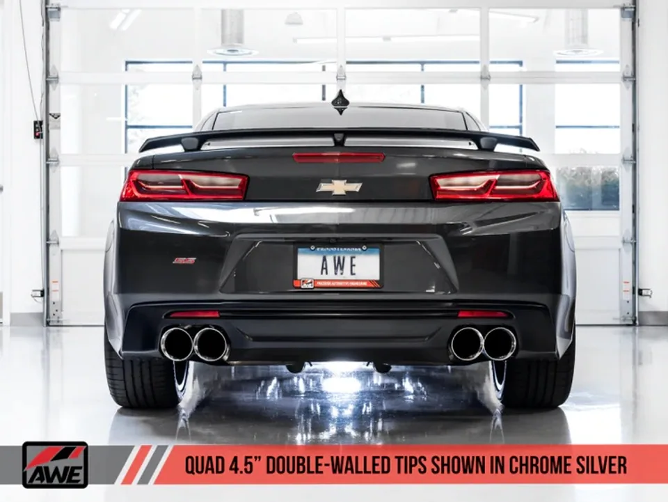 AWE Tuning 16-22 Chevrolet Camaro SS Axle-back Exhaust - Touring Edition (Quad Chrome Silver Tips) 3015-42093 3 of 3
