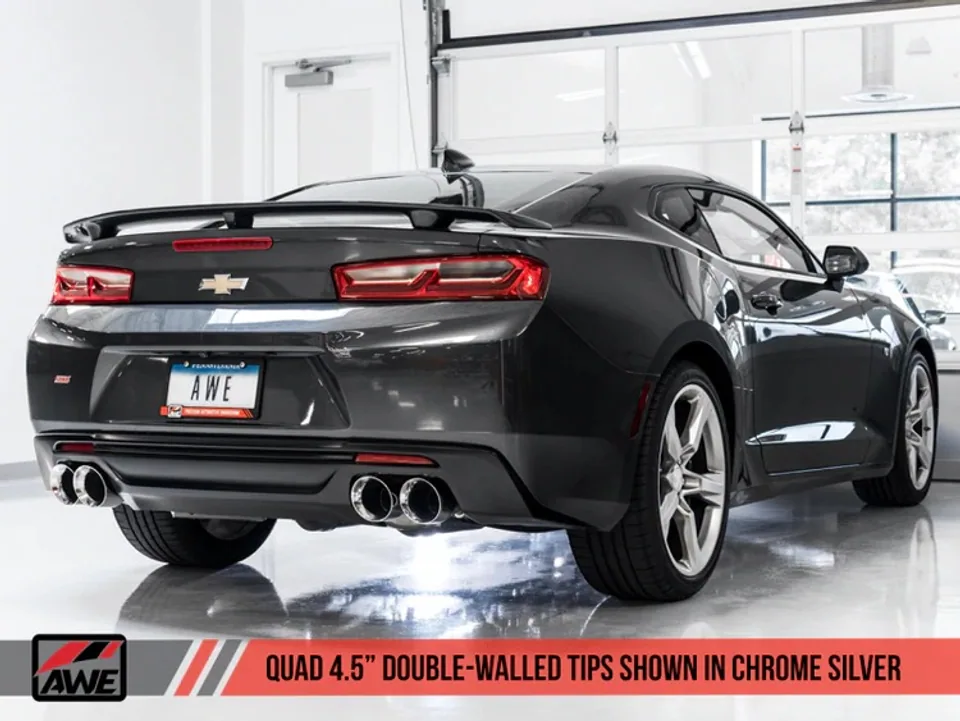 AWE Tuning 16-22 Chevrolet Camaro SS Axle-back Exhaust - Track Edition (Quad Chrome Silver Tips) 3020-42067 3 of 3