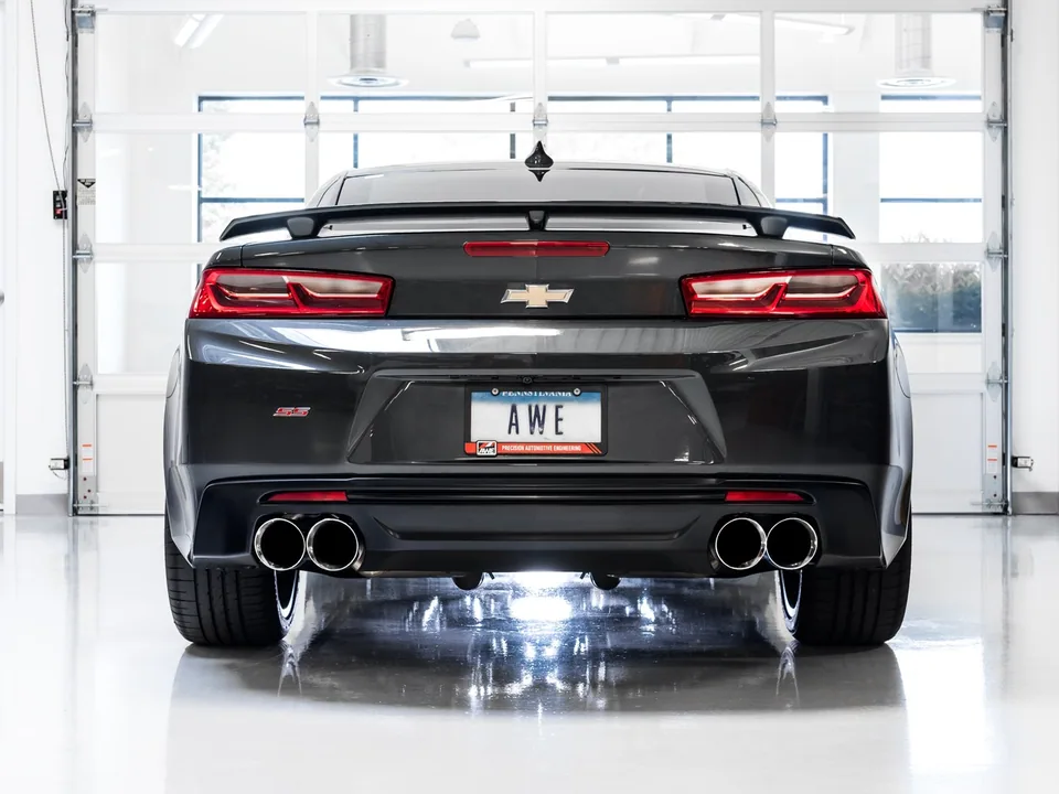 AWE Tuning 16-22 Chevy Camaro SS Non-Res Cat-Back Exhaust - Track Edition (Quad Chrome Silver Tips) 3020-42066 2 of 2