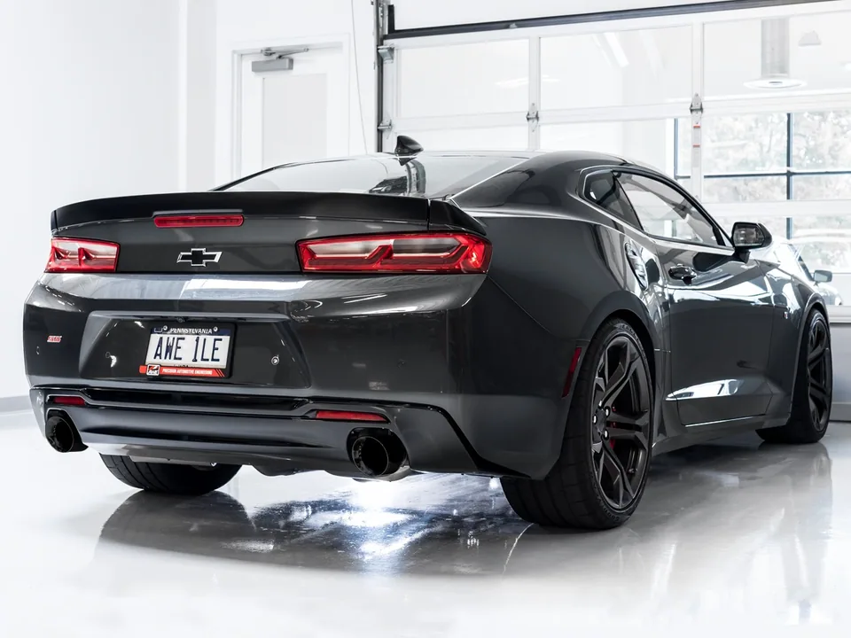 AWE Tuning 16-22 Chevy Camaro SS Non-Resonated Cat-Back Exhaust -Touring Edition (Diamond Black Tip) 3020-33054 2 of 3