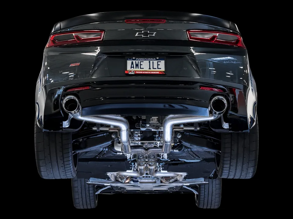 AWE Tuning 16-22 Chevy Camaro SS Non-Resonated Cat-Back Exhaust - Track Edition (Chrome Silver Tips - Dual Tip) 3020-32048 1 of 4