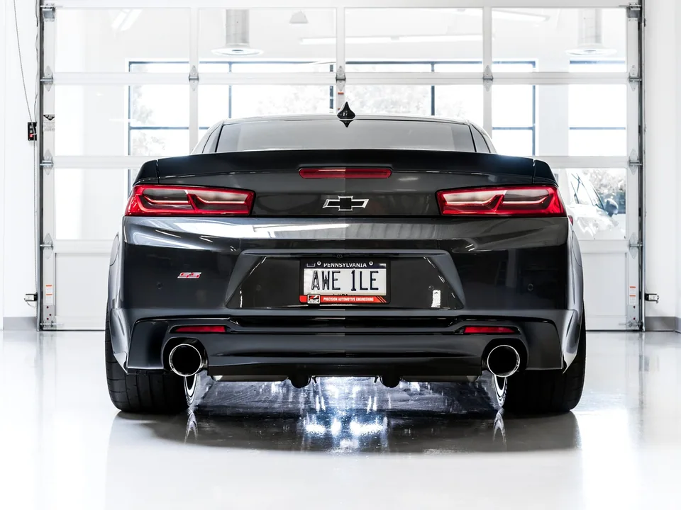 AWE Tuning 16-22 Chevy Camaro SS Non-Resonated Cat-Back Exhaust - Track Edition (Chrome Silver Tips - Dual Tip) 3020-32048 4 of 4