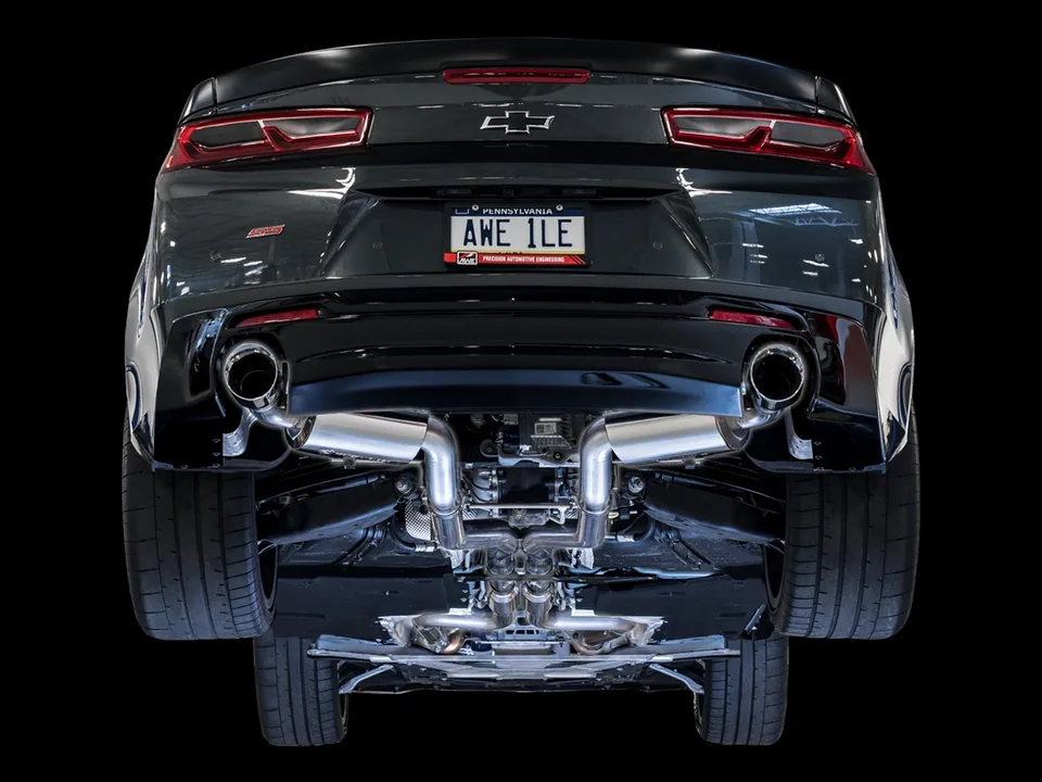 AWE Tuning 16-22 Chevy Camaro SS Resonated Cat-Back Exhaust - Touring Edition (Diamond Black Tips) 3015-33102 3 of 6