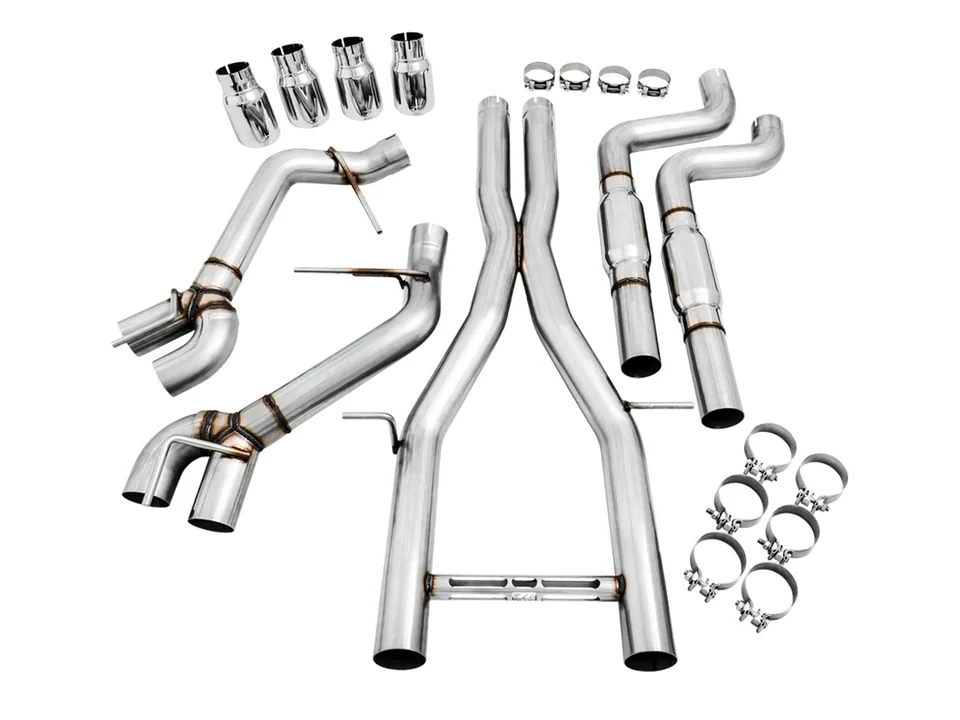 AWE Tuning 16-22 Chevy Camaro SS Resonated Cat-Back Exhaust -Track Edition (Quad Diamond Black Tips) 3015-43112 2 of 4