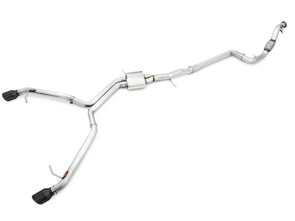 AWE Tuning 17-18 Audi B9 A4 Track Edition Exhaust Dual Outlet - Diamond Black Tips (Includes DP) 3020-33026 1 of 6