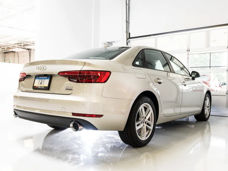 AWE Tuning 17-18 Audi B9 A4 Track Edition Exhaust Dual Outlet - Diamond Black Tips (Includes DP) 3020-33026 6 of 6