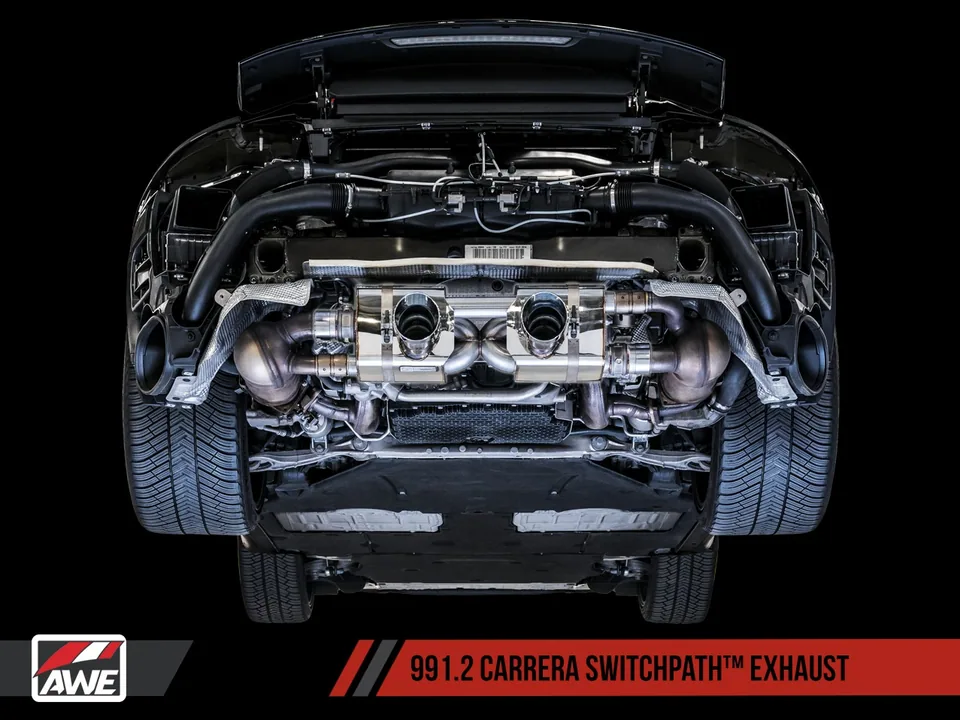 AWE Tuning 17-19 Porsche 911 (991.2) Carrera / S SwitchPath Exhaust for PSE Cars - Chrome Silver Tips 3025-32018 6 of 6