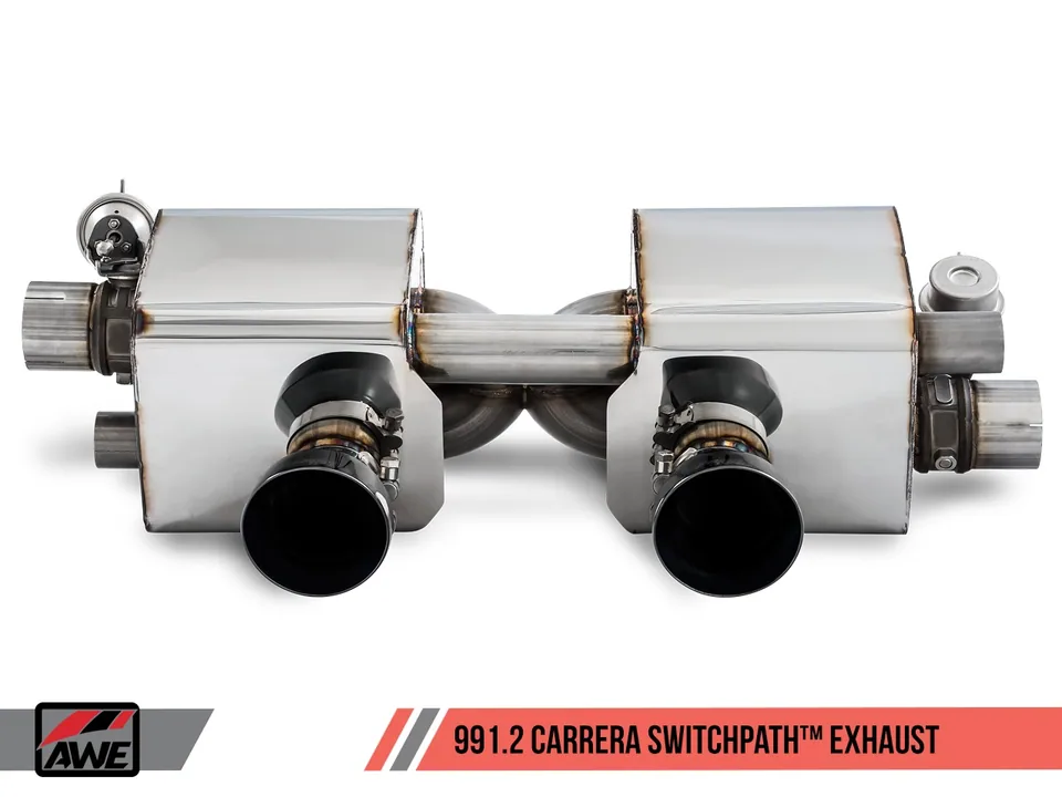 AWE Tuning 17-19 Porsche 911 (991.2) Carrera / S SwitchPath Exhaust for PSE Cars - Diamond Black Tips 3025-33018 2 of 6