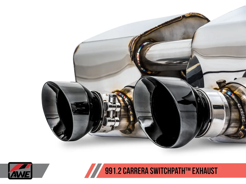 AWE Tuning 17-19 Porsche 911 (991.2) Carrera / S SwitchPath Exhaust for PSE Cars - Diamond Black Tips 3025-33018 3 of 6