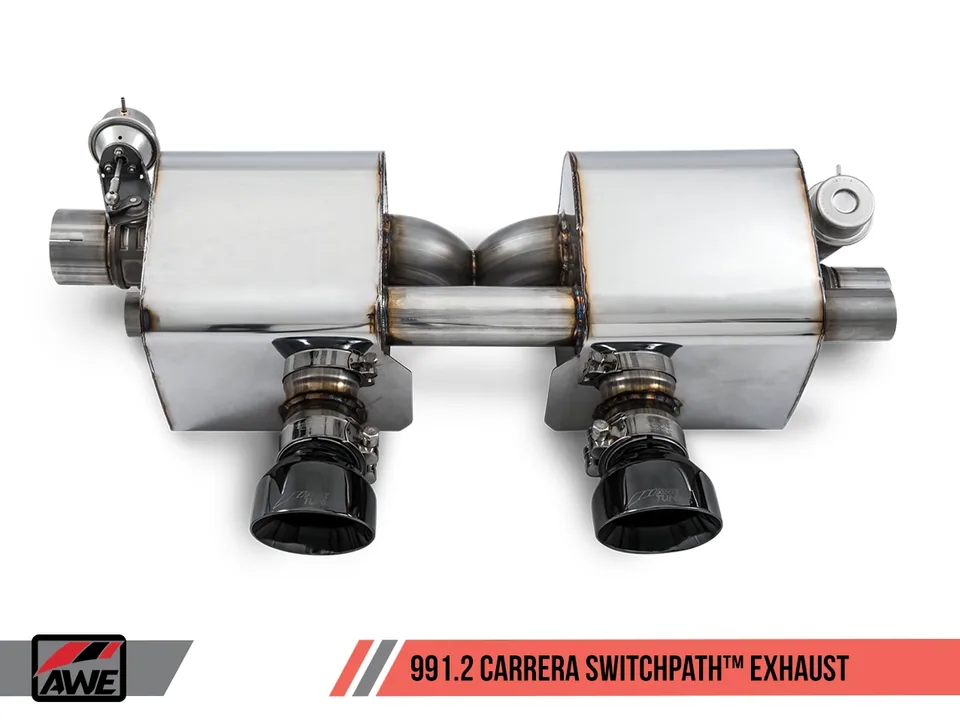 AWE Tuning 17-19 Porsche 911 (991.2) Carrera / S SwitchPath Exhaust for PSE Cars - Diamond Black Tips 3025-33018 4 of 6