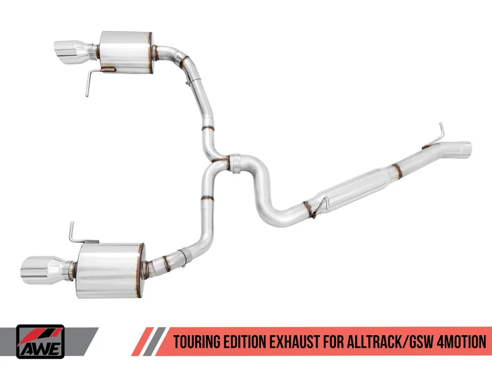 AWE Tuning 17-19 VW MK7 Golf Alltrack/Sportwagen 4Motion Touring Edition Exhaust - Polished Silver Tips 3015-32098 2 of 6