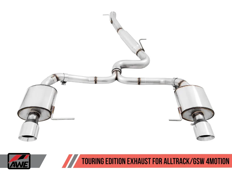 AWE Tuning 17-19 VW MK7 Golf Alltrack/Sportwagen 4Motion Touring Edition Exhaust - Polished Silver Tips 3015-32098 4 of 6
