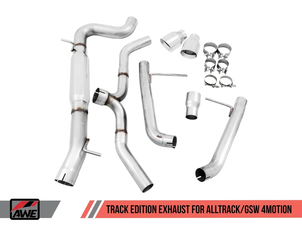 AWE Tuning 17-19 VW MK7 Golf Alltrack/Sportwagen 4Motion Track Edition Exhaust - Diamond Black Tips 3020-33048 4 of 6