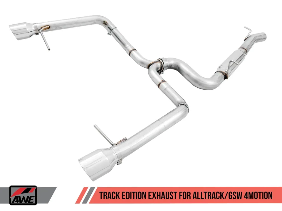 AWE Tuning 17-19 VW MK7 Golf Alltrack/Sportwagen 4Motion Track Edition Exhaust - Polished Silver Tips 3020-32044 1 of 6