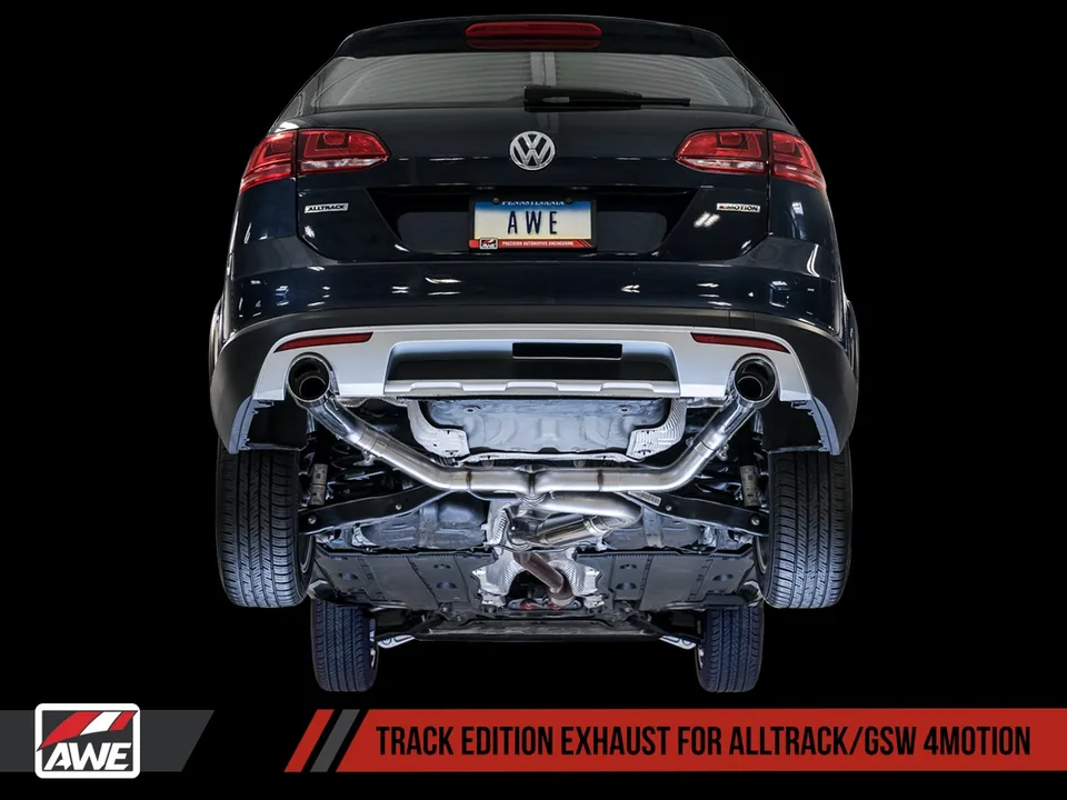 AWE Tuning 17-19 VW MK7 Golf Alltrack/Sportwagen 4Motion Track Edition Exhaust - Polished Silver Tips 3020-32044 6 of 6