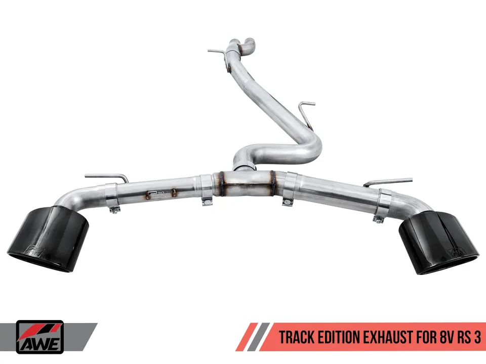 AWE Tuning 17-20 Audi RS3 8V Track Edition Exhaust - Diamond Black Tips RS-Style Tips 3020-33064 2 of 5