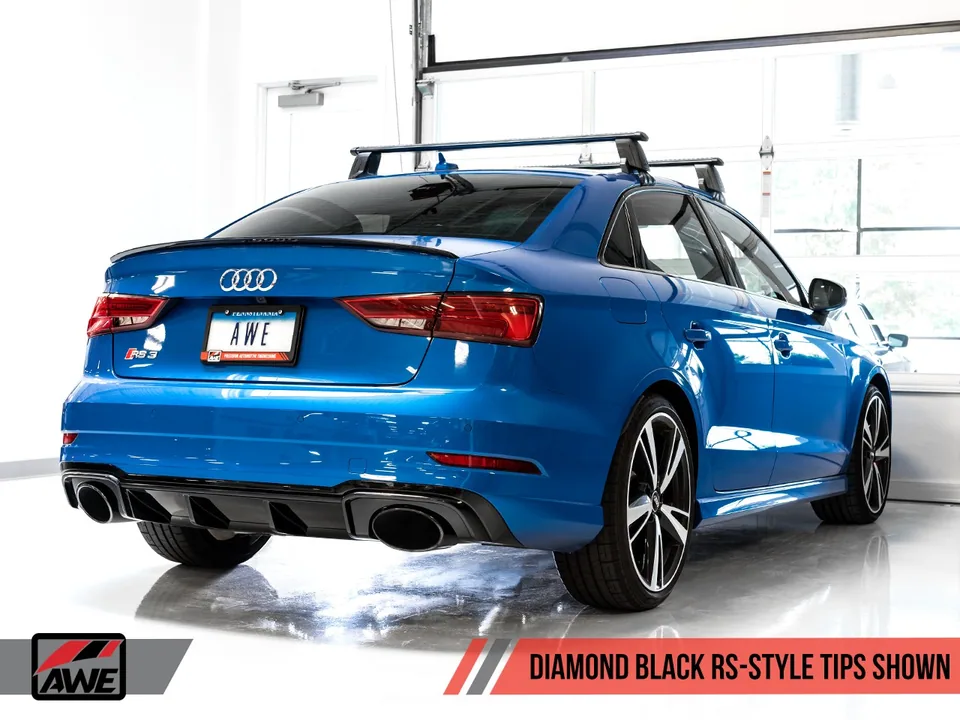 AWE Tuning 17-20 Audi RS3 8V Track Edition Exhaust - Diamond Black Tips RS-Style Tips 3020-33064 5 of 5