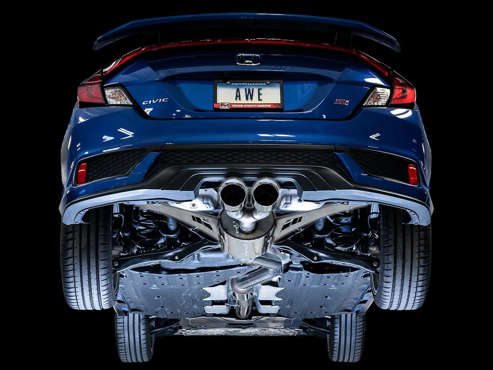 AWE Tuning 17-20 Honda Civic Si Touring Edition Exhaust w/Front Pipe & Dual Chrome Silver Tips 3015-32108 6 of 6
