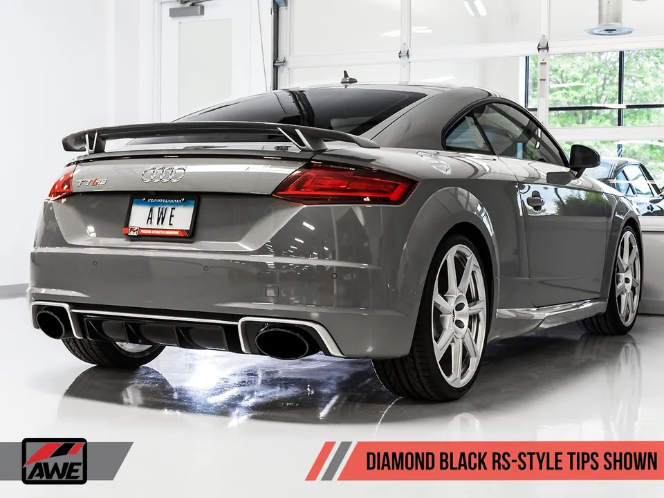 AWE Tuning 17-21 Audi TT RS 8S/RK3 2.5L Turbo Track Edition Exhaust - Diamond Black RS-Style Tips 3020-33062 5 of 5