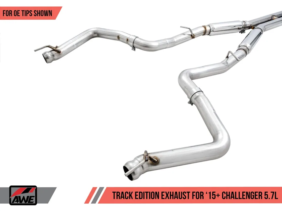 AWE Tuning 17-21 Dodge Challenger 5.7L Track Edition Exhaust - Stock Tips 3015-11054 2 of 3