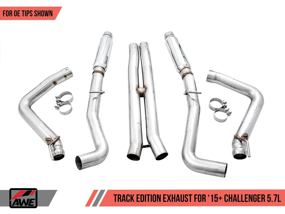 AWE Tuning 17-21 Dodge Challenger 5.7L Track Edition Exhaust - Stock Tips 3015-11054 3 of 3