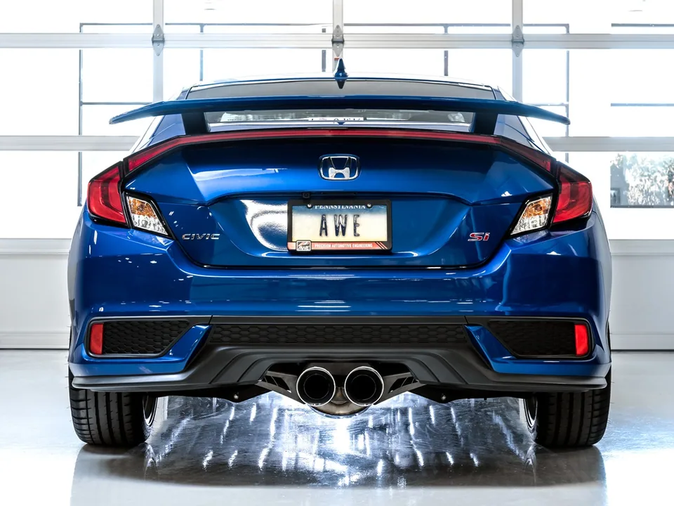 AWE Tuning 17-21 Honda Civic SI 1.5L / Type R 2.0L Turbo Triple-to-Dual Tip Conversion Kit 3810-31016 2 of 3