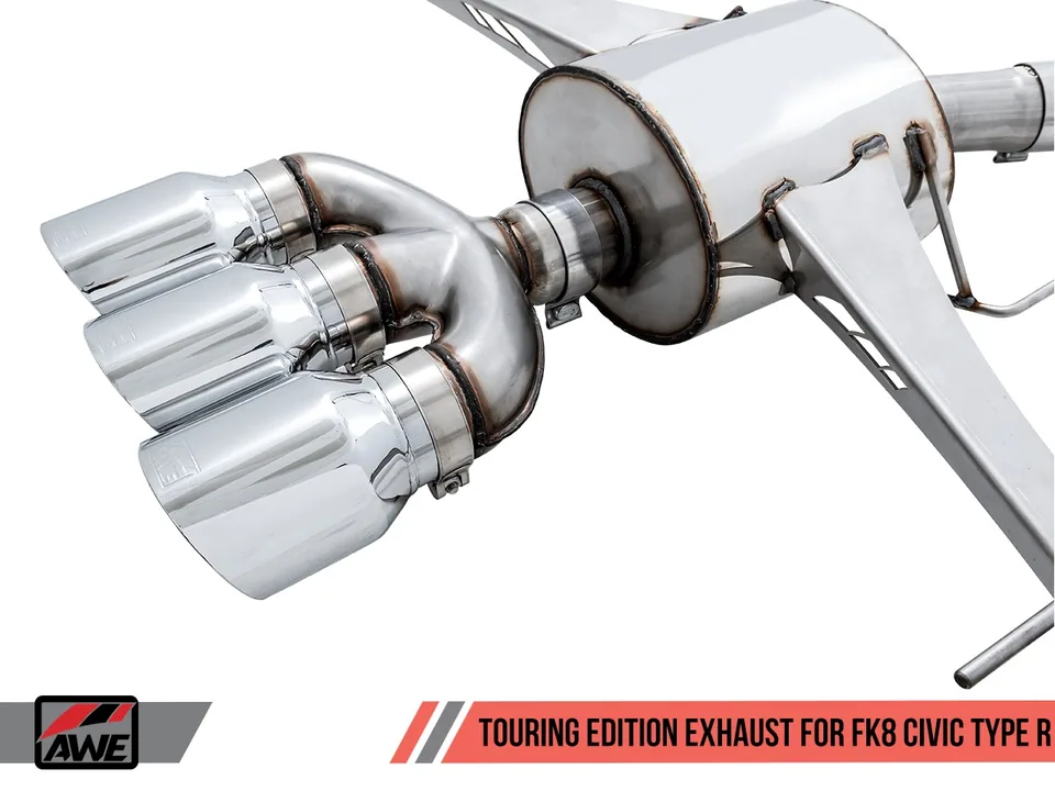 AWE Tuning 17-21 Honda Civic Type R Touring Edition Exhaust w/Front Pipe & Triple Diamond Black Tips 3015-53006 3 of 6