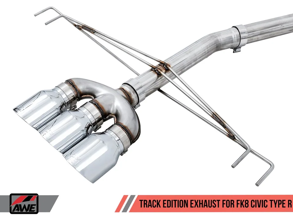 AWE Tuning 17-21 Honda Civic Type R Track Edition Exhaust w/Front Pipe & Triple Diamond Black Tips 3020-53002 2 of 6