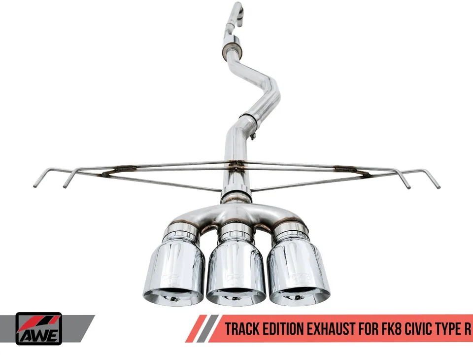 AWE Tuning 17-21 Honda Civic Type R Track Edition Exhaust w/Front Pipe & Triple Diamond Black Tips 3020-53002 4 of 6