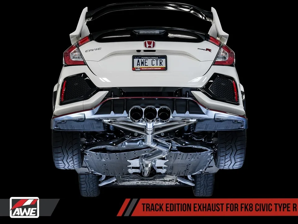 AWE Tuning 17-21 Honda Civic Type R Track Edition Exhaust w/Front Pipe & Triple Diamond Black Tips 3020-53002 6 of 6