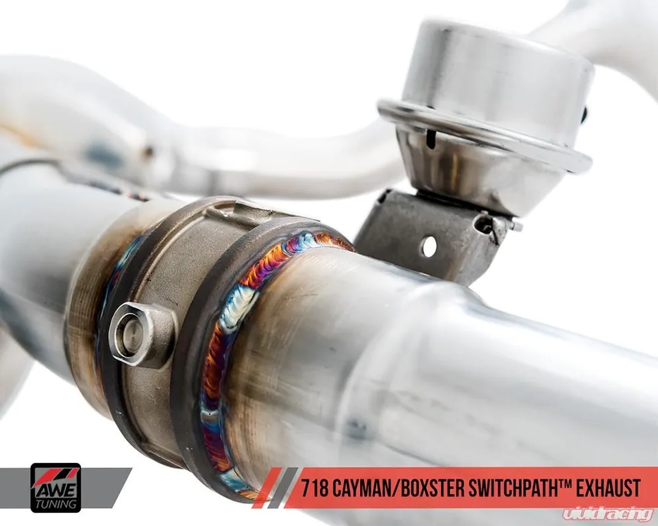 AWE Tuning 17-21 Porsche 718 Boxster / Cayman SwitchPath Exhaust (PSE Only) - Chrome Silver Tips 3025-32020 3 of 5