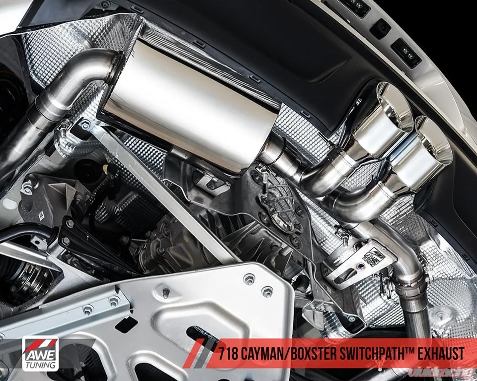 AWE Tuning 17-21 Porsche 718 Boxster / Cayman SwitchPath Exhaust (PSE Only) - Chrome Silver Tips 3025-32020 4 of 5