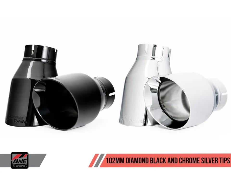 AWE Tuning 17-21 Porsche 718 Boxster / Cayman Touring Edition Exhaust - Chrome Silver Tips 3015-32080 4 of 5