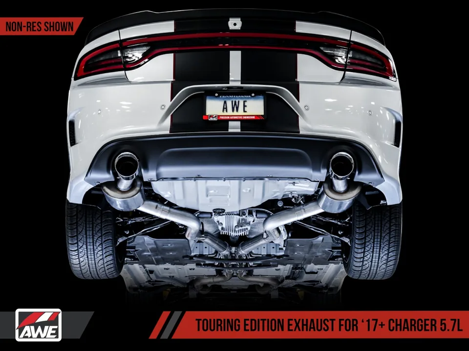 AWE Tuning 17-22 Dodge Charger 5.7L Touring Edition Exhaust - Non-Resonated - Chrome Silver Tips 3020-32060 6 of 6