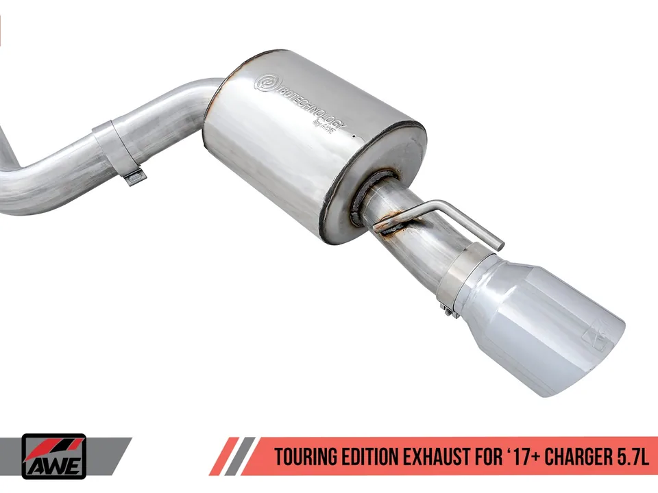 AWE Tuning 17-22 Dodge Charger 5.7L Touring Edition Exhaust - Resonated - Chrome Silver Tips 3015-32122 6 of 6