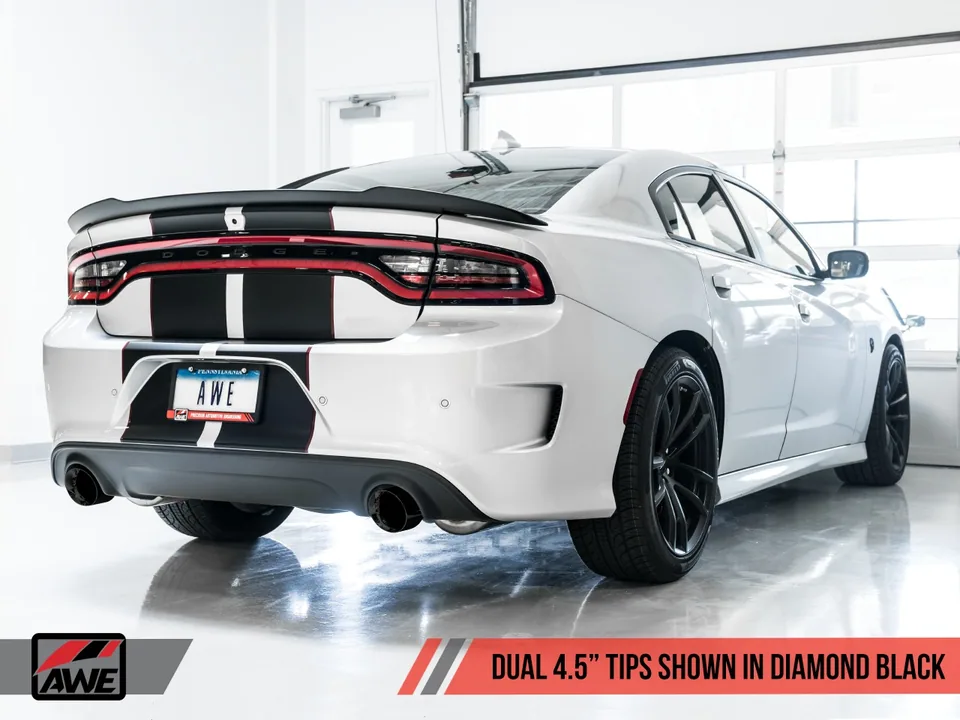 AWE Tuning 17-22 Dodge Charger 5.7L Track Edition Exhaust - Chrome Silver Tips 3015-32120 3 of 6