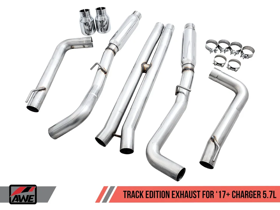 AWE Tuning 17-22 Dodge Charger 5.7L Track Edition Exhaust - Chrome Silver Tips 3015-32120 4 of 6