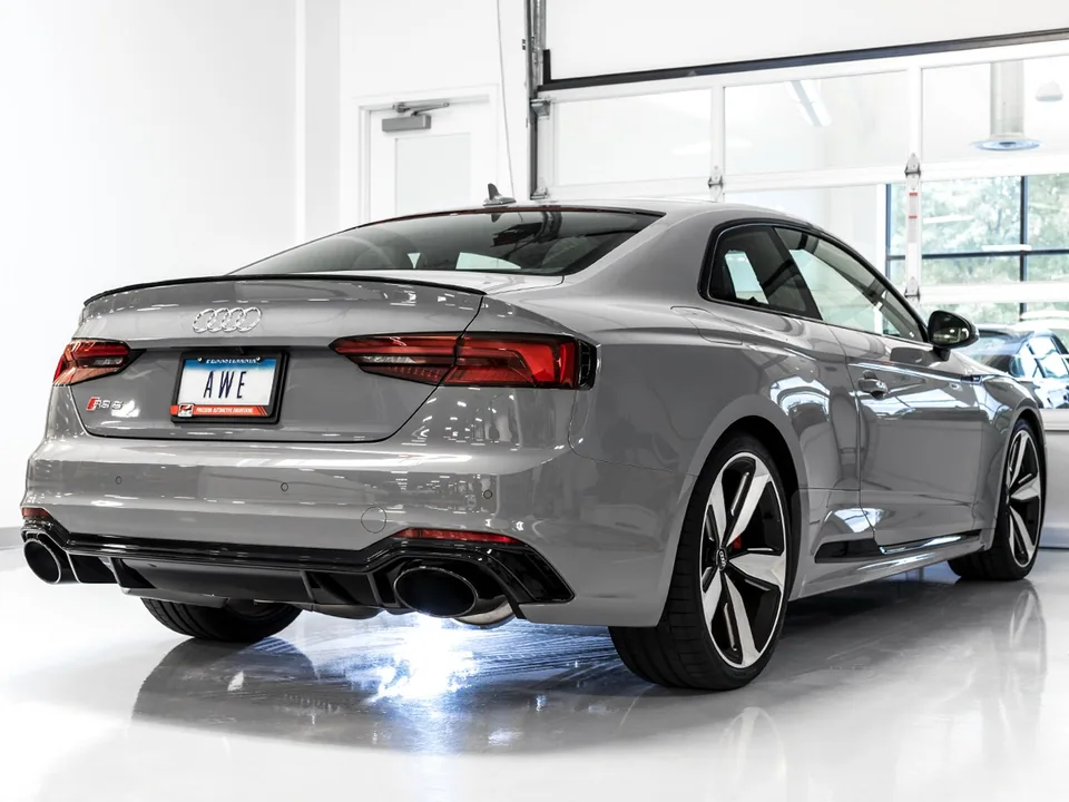 AWE Tuning 18-19 Audi B9 RS5 Coupe 2.9L Track Edition Exhaust - Diamond Black RS-Style Tips 3015-33110 3 of 4